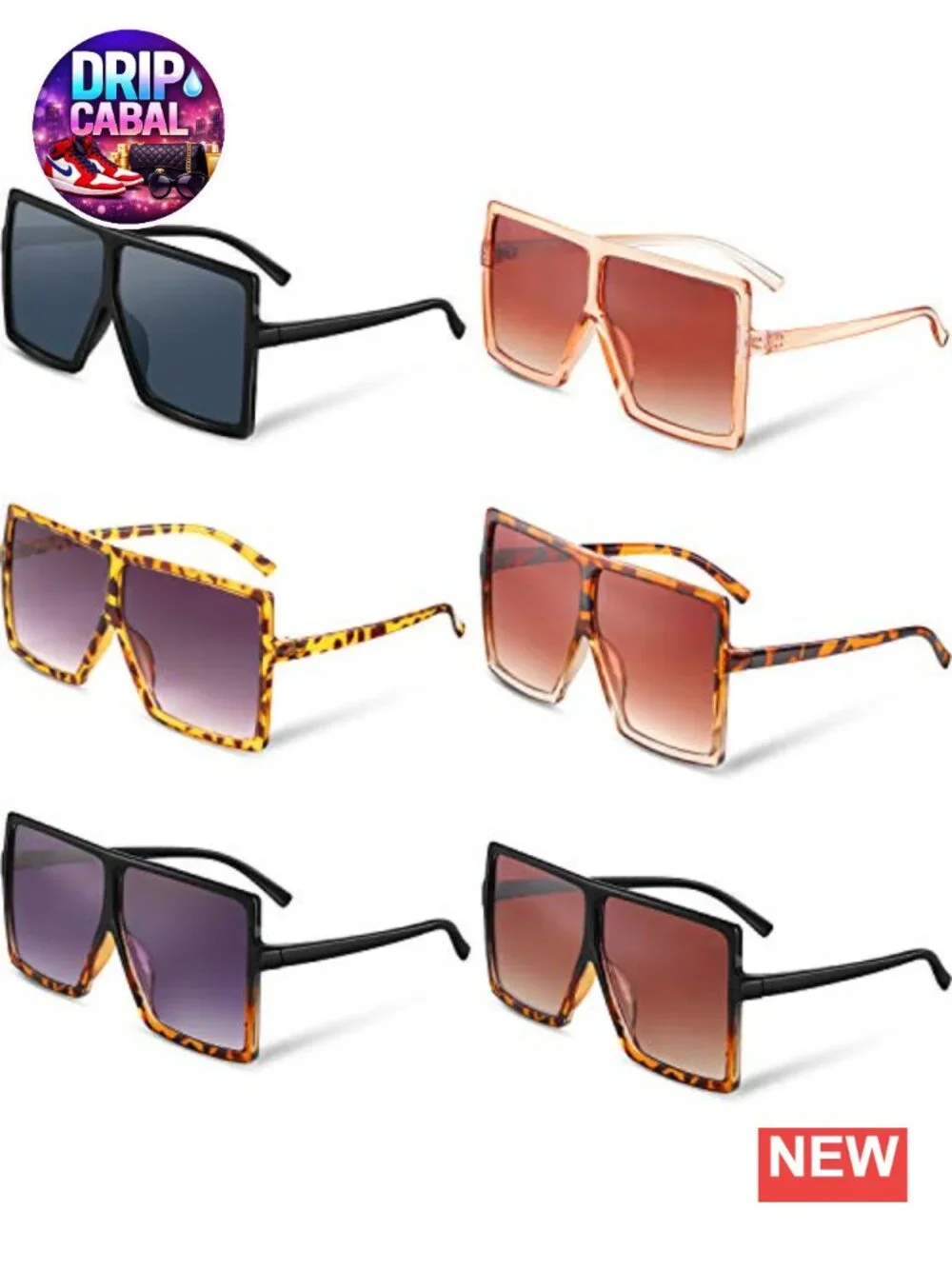 6 Oversized Square Sunglasses for Women - Fashion Shades